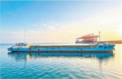 山东烟台港西港区-济南港河海联运专线顺利首航