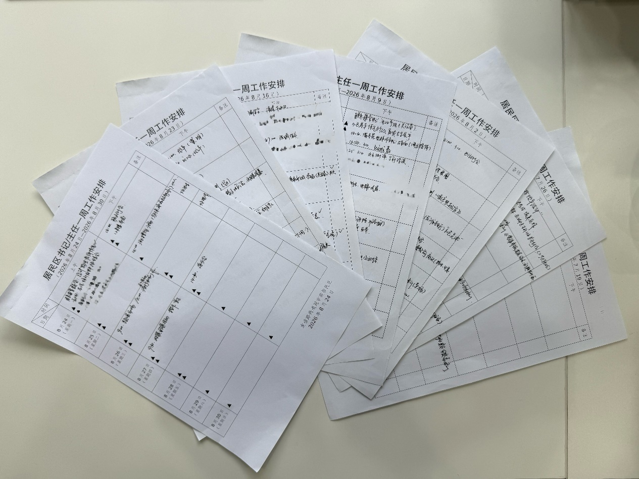 居民区书记陆续积累下来的“十个格子”